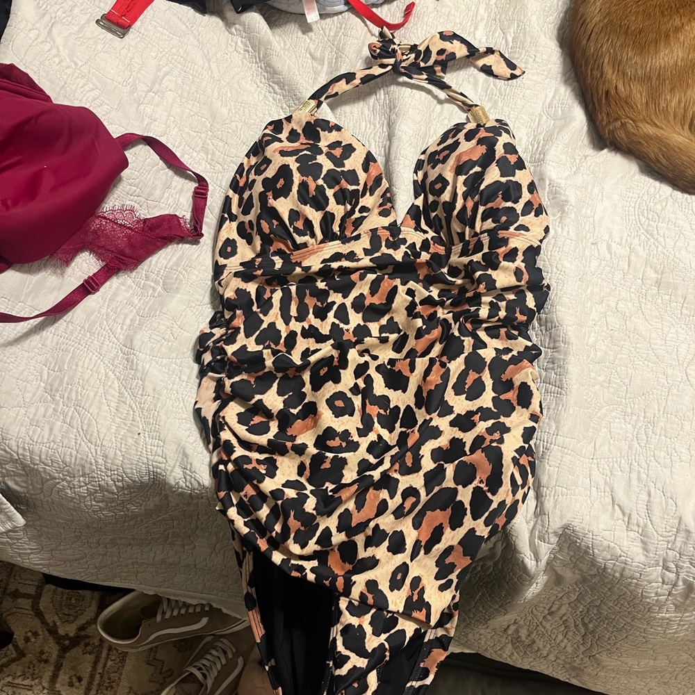 Cheetah Print One Piece Bathing suit